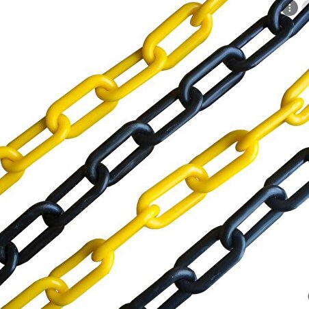 Force Chain 8 MM 25 Mtr. Sarı Siyah Plastik Zincir