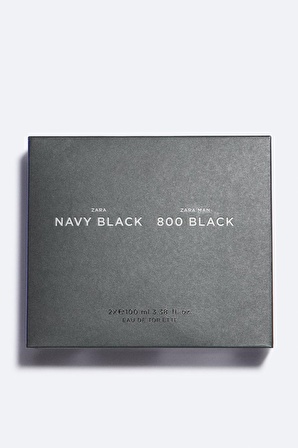 ZARA NAVY BLACK + ZARA MAN 800 BLACK EAU DE TOILETTE 2X100 ML İNDİRİMSEHRİ