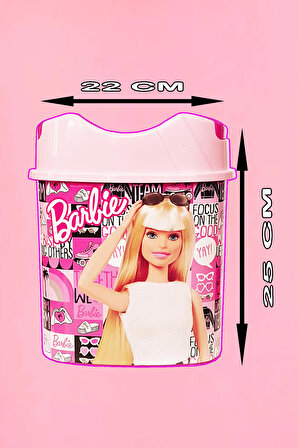 Barbie Çöp Kovası 5,5 Lt. Lisanslı