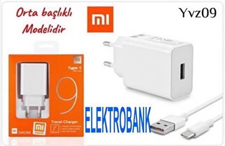 Xiaomi MI TYPE-C 27W TURBO ŞARJ KİTİ USB KABLO DAHİL