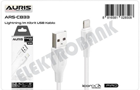 APPLE 2.1A HIZLI LIGHTNING 1METRE USB KABLO