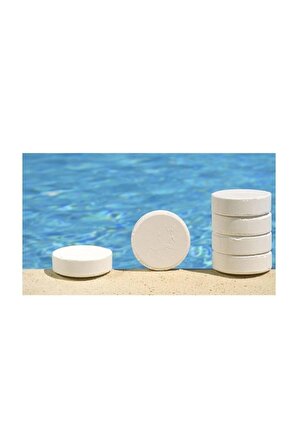 Tablet Klor 1 Kg (5 Adet 200 Gr) Yosun Önleyici Havuz Temizleyici Havuz Tablet Kloru