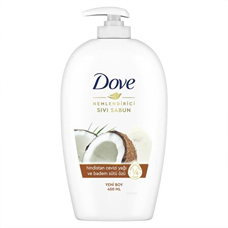 Dove Hindistan Cevizi Yağı ve Badem Sütü Özü Sıvı Sabun (450 ml)