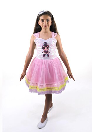 Kız Çocuk Gökkuşağı Lol Kostüm Kız Çocuk Lol Bebek Elbise Doğum Günü Parti Elbisesi