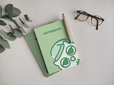 Çizgisiz Not Defteri Owl Memoji Serisi 64 Sayfa A-5 (15x21)