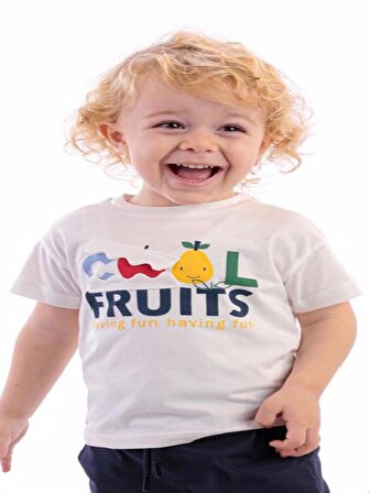 Erkek Bebek Fruits Baskılı Tişört