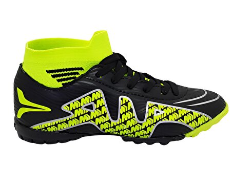 Twingo 360 Numara 38 Genç Çocuk Halı Saha Futbol Ayakkabı Siyah Neon Yeşil