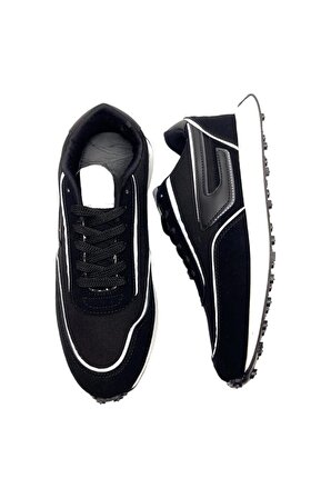 Erkek Siyah Sneaker Ayakkabı