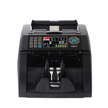 Sigmapro SC 8520 TL, Euro Karışık, Dolar ve GBP Adet Sayım Sahte Kontrollü Ofis Tipi Para Sayma Makinesi