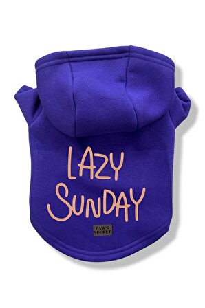 Köpek Kıyafeti Köpek Sweatshirt Hoodie Köpek Ürünleri Kedi Kıyafeti - Lazy Sunday