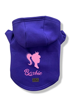 Köpek Kıyafeti Köpek Sweatshirt Hoodie Köpek Ürünleri Kedi Kıyafeti - Barbie Yazılı