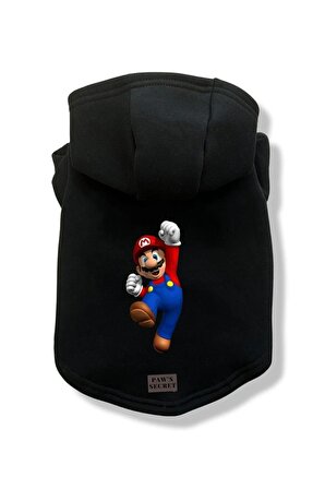 Köpek Kıyafeti Köpek Sweatshirt Hoodie Köpek Ürünleri Kedi Kıyafeti - Süper Mario