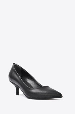 Kadın Siyah Klasik Topuklu Ayakkabı VZN24Y-052