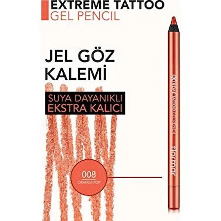 FLORMAR Extreme Tattoo Gel Pencil 08 Orange Pop