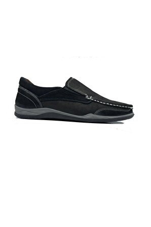 Siyah/Nubuk Hakiki Deri Günlük Erkek Ayakkabı