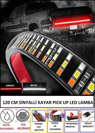 Pick Up Ledi Off Road Kayar Led Lamba 120cm Bagaj Sinyalli Karavan Yan Basamak Led