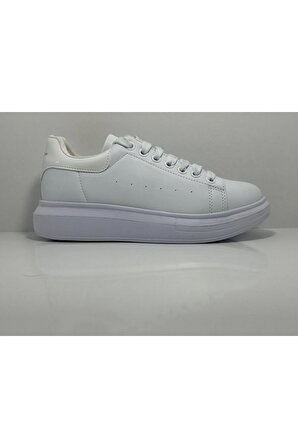 BEST OF B150 Beyaz Kalın Tabanlı Günlük Erkek Sneaker Ayakkabı