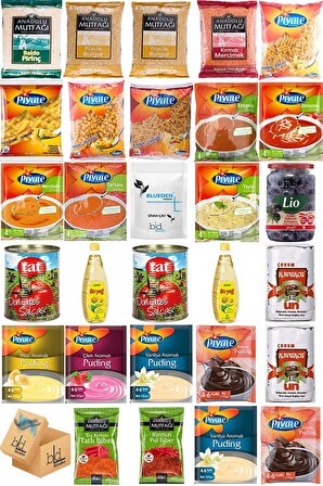 Blueden Ramazan Paketi Kumanya Erzak Gıda Yardım Kolisi 29 Parça 59 nolu Paket
