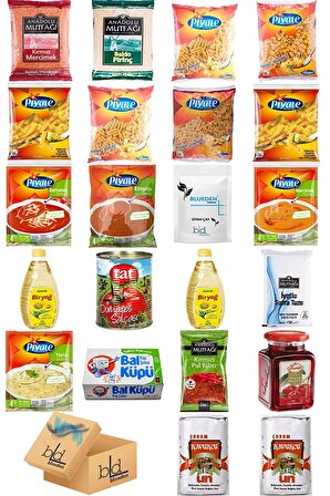 Blueden Ramazan Paketi Kumanya Erzak Gıda Yardım Kolisi 22 Parça 79 nolu Paket