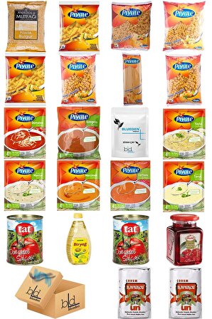 Blueden Ramazan Paketi Kumanya Erzak Gıda Yardım Kolisi 22 Parça 87 nolu Paket