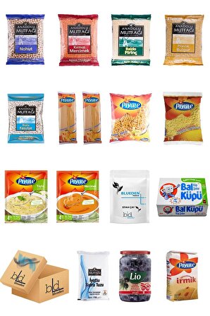 Blueden Ramazan Paketi Kumanya Erzak Gıda Yardım Kolisi 16 Parça 105 nolu Paket