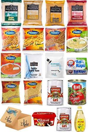 Blueden Ramazan Paketi Kumanya Erzak Gıda Yardım Kolisi 19 Parça 153 nolu Paket