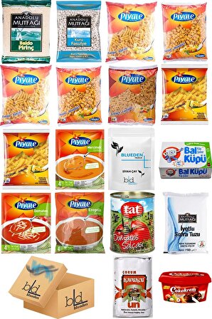 Blueden Ramazan Paketi Kumanya Erzak Gıda Yardım Kolisi 18 Parça 160 nolu Paket