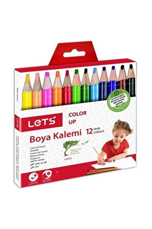 12 Renk Yarım Boy Boya Kalemi L-4112