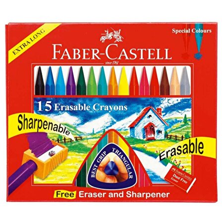 Faber Castell Silinebilir Mum Boya 15 Renk 122715