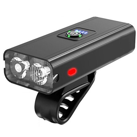 2xXML-T6 LED Su Geçirmez Bisiklet Farı PowerBank 4800Mah Pil