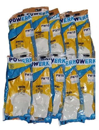 Powerk IIG PW10 Eldiven Penye Nanotech Pamuk Is 10 lu Paket