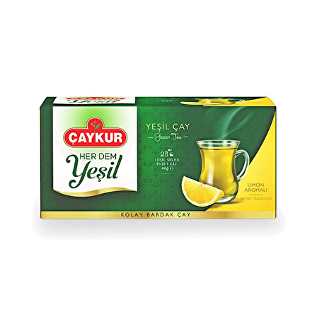 Çaykur Limonlu Dökme Yeşil Çay 40 gr 