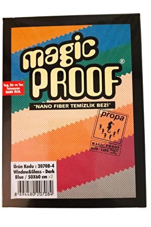 Magic Proof Sihirli Bez Ayna ve Tüm Cam Yüzeyler Yağ Kir Toz Tutmaz 50X60 cm (2 Adet)