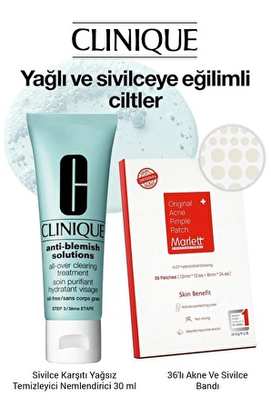 Clinique Anti-Blemish Sivilce Karşıtı Yağsız Nemlendirici Bakım Seti