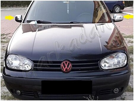 WOC Chrome VW Golf 4 Krom Ayna Kapağı 1998-2004 2 Parça Abs Krom