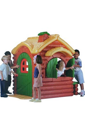 OSER DIŞ TİCARET Kütük Evim Eğlenceli Oyun Evi Anaokulu Çocuk Oyun Evi Plastik Oyuncak Oyun Evi Modelleri 
