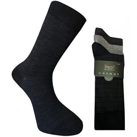 8501-1 Penye Casual 3'lü Erkek Çorabı