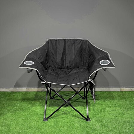 Argeus Nevgrande Comfort Katlanabilir Kamp Sandalyesi Siyah