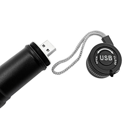 Panther USB Şarjlı Metal Zoomlu El Feneri PT-4060