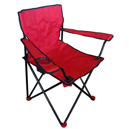 Savex Katlanabilir Kamp Sandalyesi Kırmızı (DY.001)