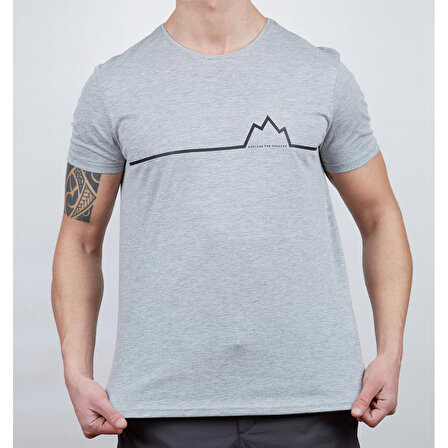 Alpinist Nordic Erkek T-Shirt Gri Melanj 3XL (600609)