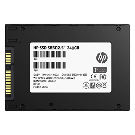 HP S650 345M8AA 560/450 240 GB DAHİLİ 2.5 SATA SSD HARDDİSK