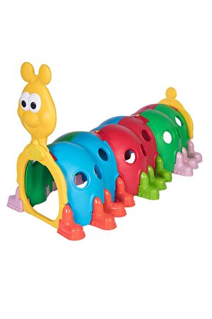 OSER DIŞ TİCARET Tırtıl Oyun Tüneli 6 Boğumlu Plastik Bahçe Oyuncakları Çocuklar için Tırtıl Tünel Modelleri