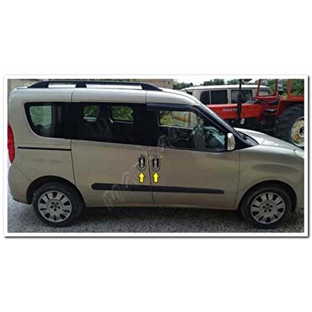 WOC Chrome Fiat Doblo Krom Kapı Kolu 2010 Sonrası 4 Kapı 8 Parça Paslanmaz Çelik