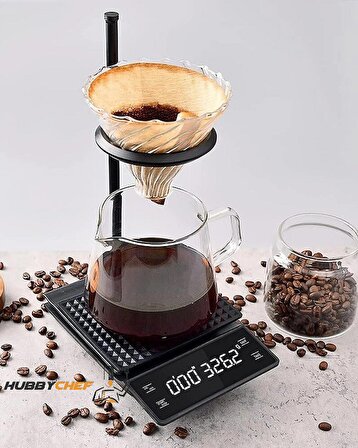 Kahve Terazisi Hassas Zaman Ayarlı Mutfak Tartısı 3KG