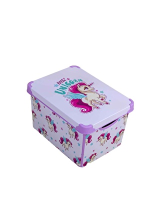 QUTU Style Box Unicorn Plastik Dekoratif Kutu Seti- 3x 20 Litre