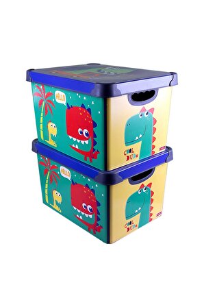 QUTU Style Box Dude Dekoratif oyuncak Kutu Seti - 2x 20 Litre