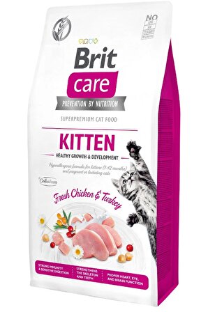 Brit care tahılsız kitten kedi 7kg tavuk ve hindili tahılsız yavru kedi maması