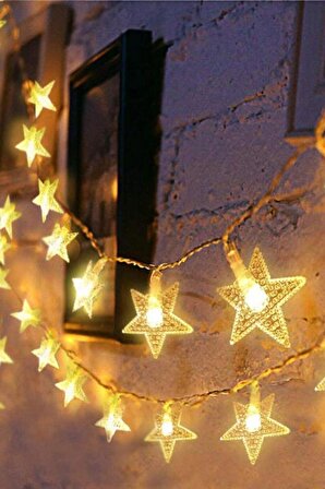  3 Metre Pilli Minik Yıldız LED Işık, Yılbaşı Ağaç Işığı, Noel Işıklandırması, Ev Parti Kamp Işığı