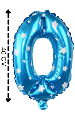 Folyo Balon 0 Rakamı Helyum Balon 40 Cm
